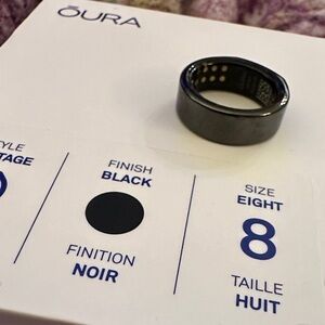 Oura Black Ring with Modern Finish